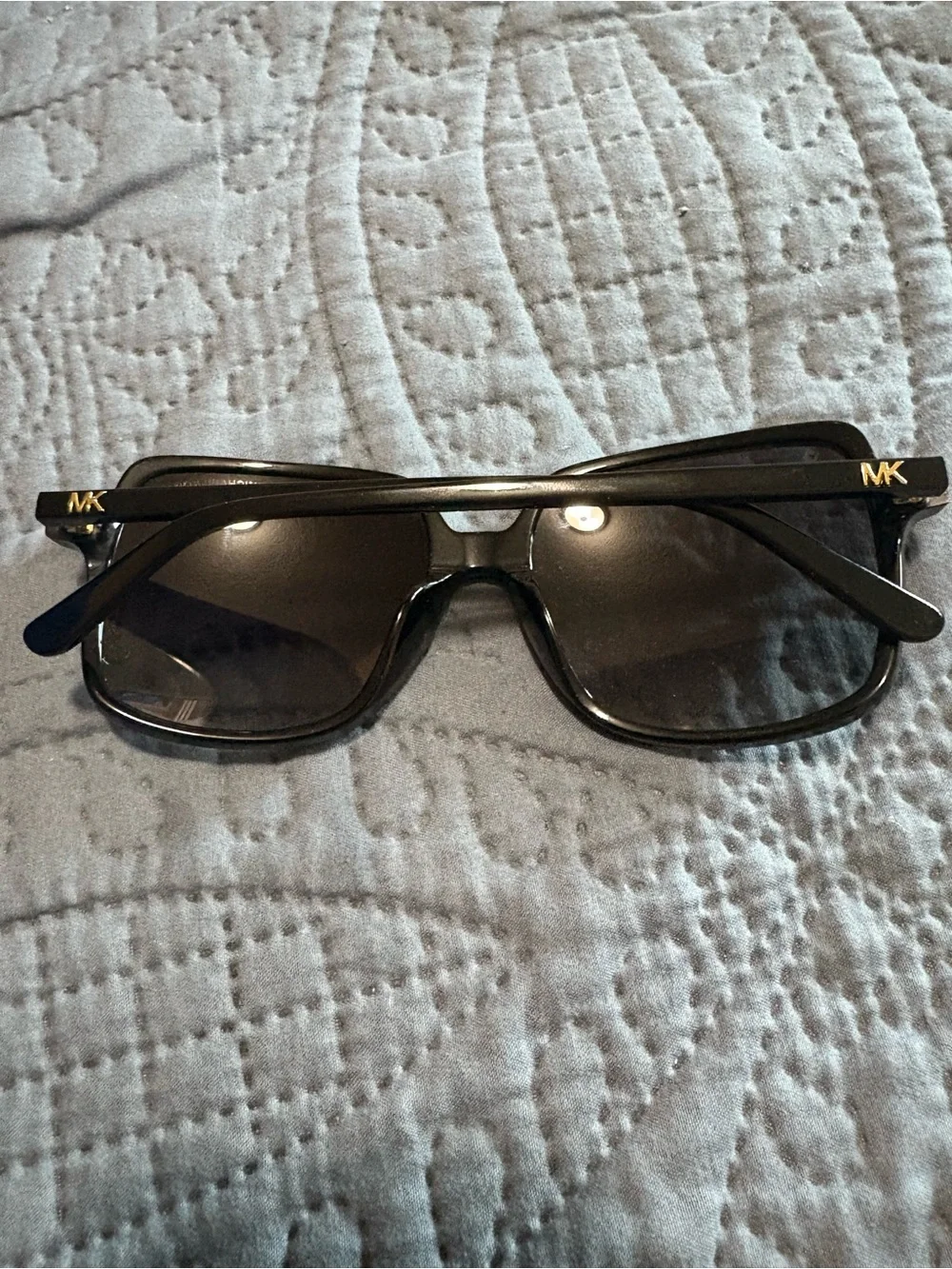 Michael Kors White Sunglasses Case with Black Sunglasses